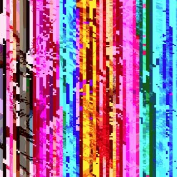 Colored abstract glitch art design background. Stock Illustration