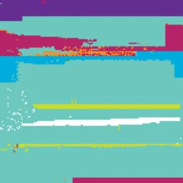 Colored abstract glitch art design background Illustrazione stock