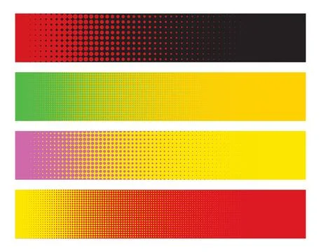 Colored abstract halftone backgrounds set Stock Illustration