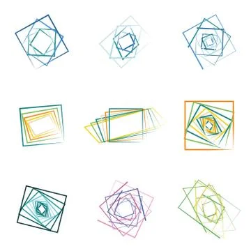 Colored abstract icons Stock Illustration