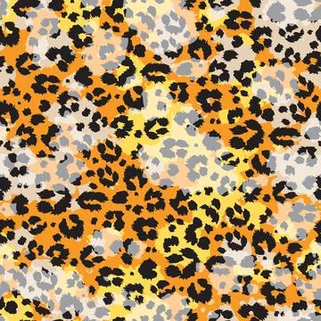 Colored abstract leopard skin wallpaper 스톡 일러스트