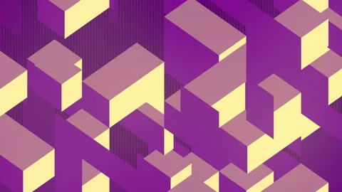 Colored abstract motion 3d puzzle Isometric concept. 3d render loop animation 4K Stock Footage 120358577