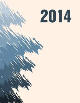 Colored abstract painted 2014 background Stock Illustration