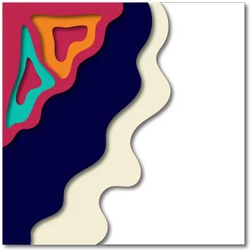 Colored abstract paper. Design concept.Vector. Background template for banner Stock Illustration