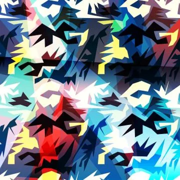 Colored abstract pattern graffiti Stock Illustration