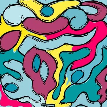 Colored abstract pattern graffiti 스톡 일러스트