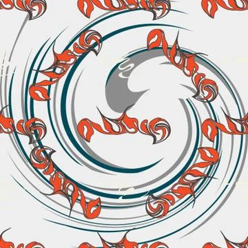 Colored abstract pattern on a white background Stock Illustration