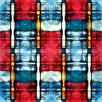 Colored abstract seamless pattern in graffiti style. Quality vector illustrat Illustrazione stock