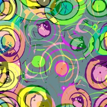 Colored abstract seamless pattern in graffiti style. Quality vector illustrat Stock Illustration