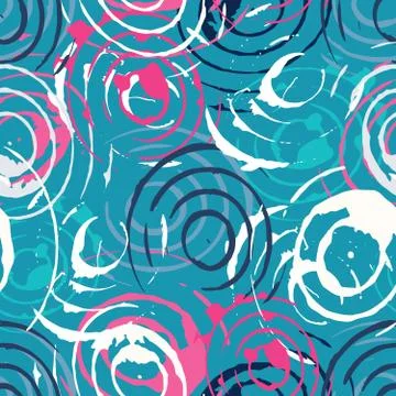 Colored abstract seamless pattern in graffiti style. Quality vector illustrat Stock Illustration