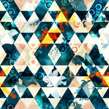 Colored abstract seamless pattern in graffiti style quality vector illustrati Stock Illustration