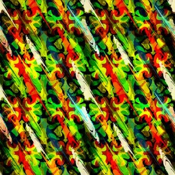 Colored abstract seamless pattern in graffiti style quality vector illustrati 스톡 일러스트