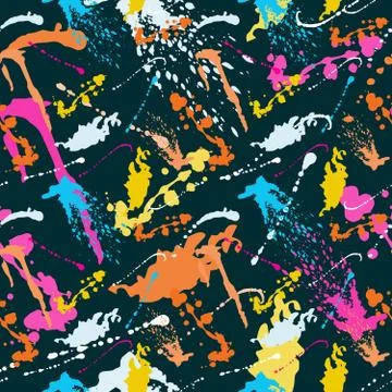 Colored abstract seamless pattern in graffiti style quality vector illustrati Stock-Illustration