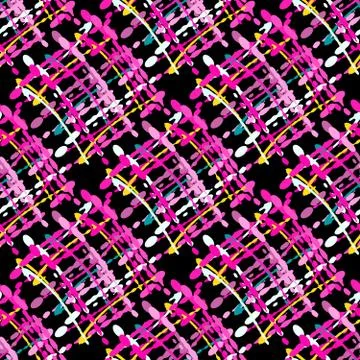 Colored abstract seamless pattern in graffiti style. Quality vector illustrat Stock Illustration