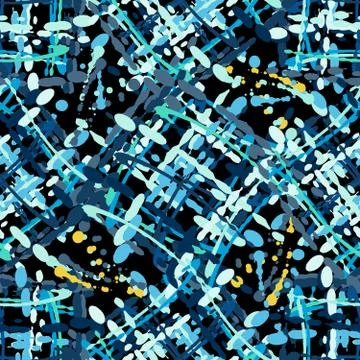 Colored abstract seamless pattern in graffiti style. Quality vector illustrat Stock Illustration