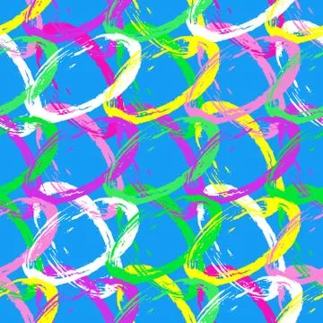 Colored abstract seamless pattern in graffiti style. Quality vector illustrat Stock Illustration