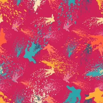 Colored abstract seamless pattern in graffiti style. Quality vector illustrat Stock Illustration