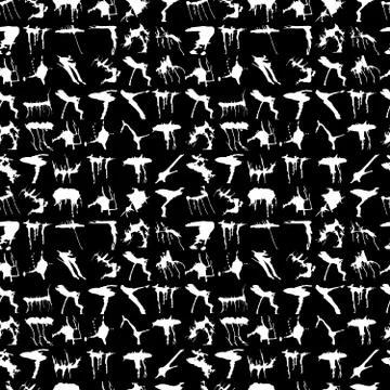 Colored abstract seamless pattern in graffiti style. Quality vector illustrat Illustrazione stock