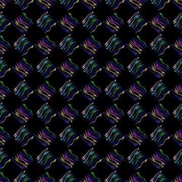 Colored abstract seamless pattern in graffiti style. Quality vector illustrat Stock Illustration