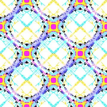 Colored abstract seamless pattern in graffiti style. Quality vector illustrat Stock Illustration