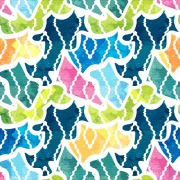 Colored abstract seamless pattern in graffiti style. Quality vector illustrat Stock-Illustration