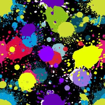 Colored abstract seamless pattern in graffiti style. Quality vector illustrat Illustrazione stock