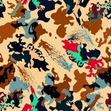 Colored abstract seamless pattern in graffiti style. Quality vector illustrat 스톡 일러스트