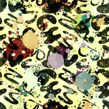 Colored abstract seamless pattern in graffiti style. Quality vector illustrat Stock-Illustration