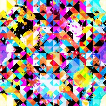 Colored abstract seamless pattern in graffiti style. Quality vector illustrat Stock Illustration