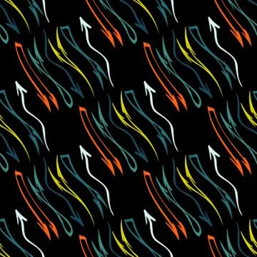 Colored abstract seamless pattern in graffiti style. Quality vector illustrat Illustrazione stock