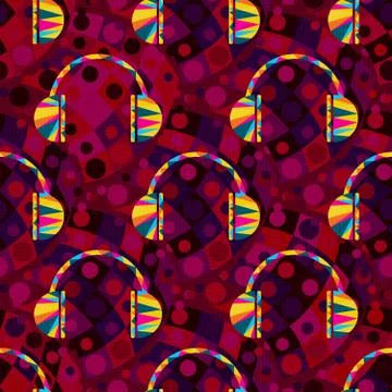 Colored abstract seamless pattern Stock Illustration