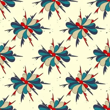 Colored abstract seamless pattern Stock Illustration