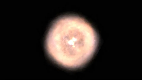 Colored abstract smoke explosion animation. Explosion shock waves. Close up view Video stock 113322454