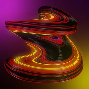 Colored abstract twisted shape Stock-Illustration
