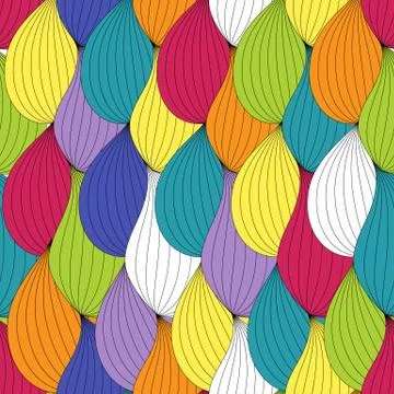 Colored Abstract Wave Seamless Pattern Background. Illustration Stockillustratie