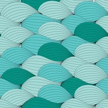 Colored Abstract Wave Seamless Pattern Background. Illustration Illustrazione stock