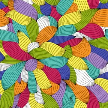 Colored Abstract Wave Seamless Pattern Background. Illustration Stockillustratie