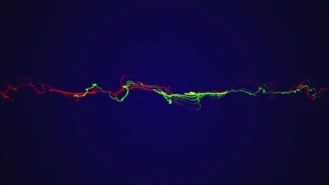 Colored abstract waves on a blue background.  Stock Footage 83051076