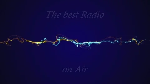 Colored abstract waves on a blue background.  Stock Footage 83051097