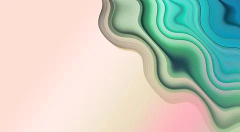 Colored abstraction on a light background. Delicate lines. Stock Illustration