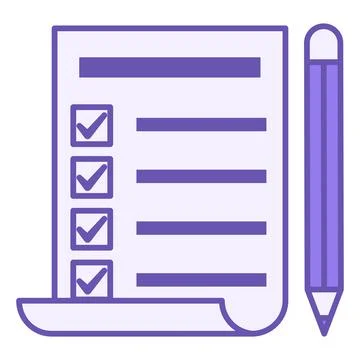 Colored Agenda Icon. Vector Icon. To-Do List or Plan. Sheet of Paper with C.. Stock Illustration