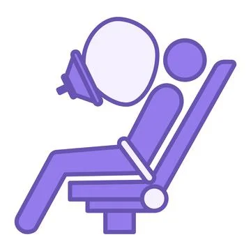 Colored Airbag Icon. Vector Illustration. A Device Designed to Mitigate the.. Stock Illustration