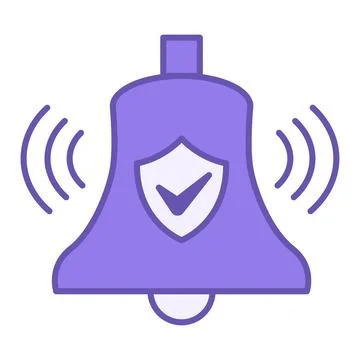 Colored Alarm Icon. Vector Illustration. Ringing Bell, Signaling Device. Se.. Stock Illustration