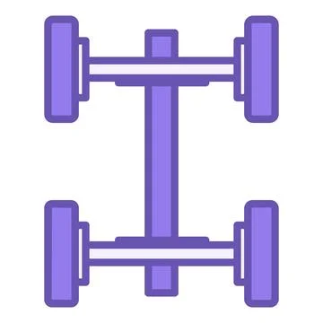 Colored Alignment Service Icon. Vector Icon. Adjusting the Car Suspension A.. Stockillustratie