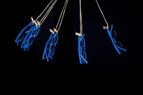 Colored and designer glasses and lenses Stock Photos