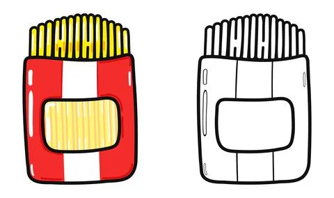 Colored and outline spaghetti package character versions 库存插图
