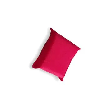Colored and square pillows on a white background Stock Photos