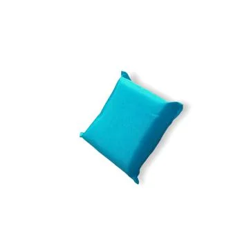 Colored and square pillows on a white background Stock Photos