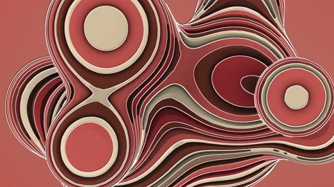 Colored animation of sliced shape Futuristic abstract design 3D rendering 4K UHD Stock Footage 113520541
