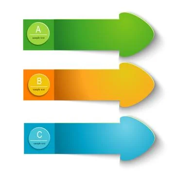 Colored arrows Stock Illustration